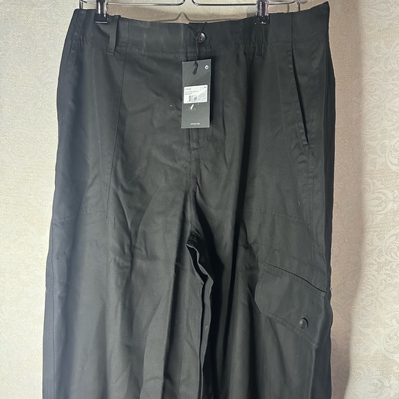 Gstq Pants - GSTQ Women's Utility Wide Leg Pant Black Size 14